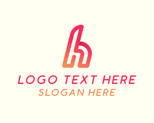 Monoline - Creative Studio Letter H logo design