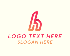 Letter H - Modern Gradient Letter H logo design