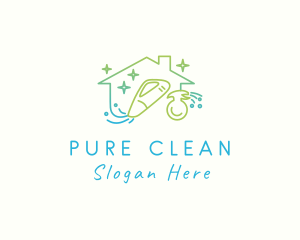 Residential Housekeeping Cleaning logo design