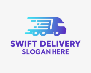 Fast Truck Logistics Courier  logo design