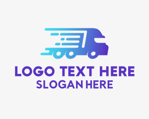 Cargo Truck - Fast Truck Logistics Courier logo design