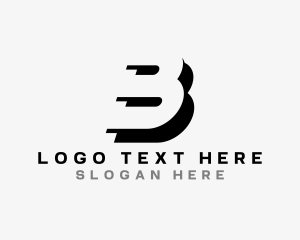Letter B - Fast  Logistics Racing logo design