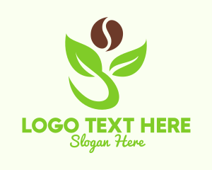 Vegetarian - Organic Coffee Plant logo design