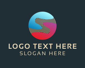 Digital Media - Gradient Sphere Letter S logo design