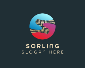 Gradient Sphere Letter S logo design