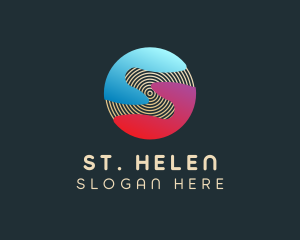 Gradient Sphere Letter S logo design