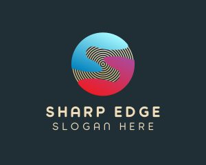 Gradient Sphere Letter S logo design