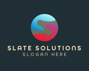 Gradient Sphere Letter S logo design