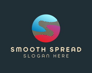 Gradient Sphere Letter S logo design