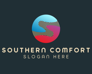 Gradient Sphere Letter S logo design