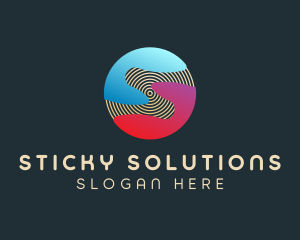 Gradient Sphere Letter S logo design