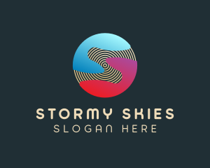 Gradient Sphere Letter S logo design