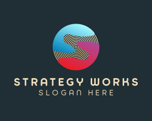 Gradient Sphere Letter S logo design