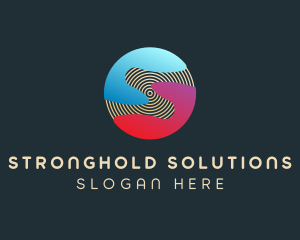 Gradient Sphere Letter S logo design