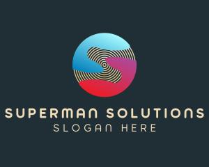 Gradient Sphere Letter S logo design