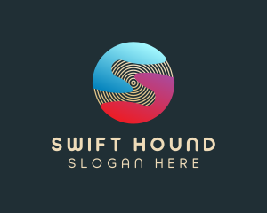 Gradient Sphere Letter S logo design