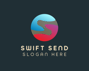 Gradient Sphere Letter S logo design