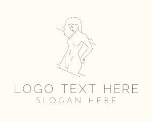 Nude - Sexy Feminine Lady logo design