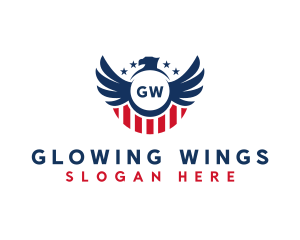 Patriot USA Wings  logo design