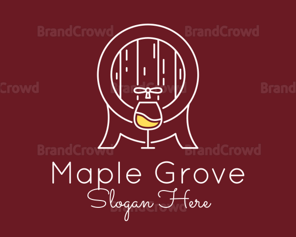 Minimalist Wine Barrel Logo