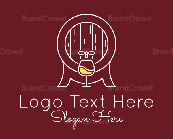 Minimalist Wine Barrel Logo