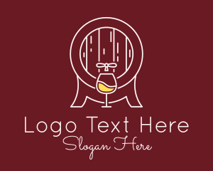 Minimalist Wine Barrel  Logo