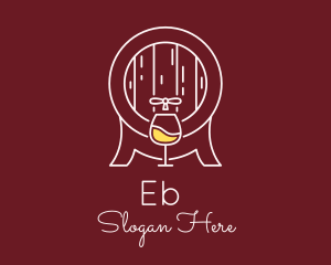 Liquor - Minimalist Wine Barrel logo design