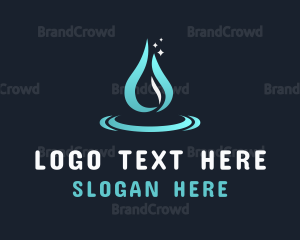 Liquid Water Droplet Logo