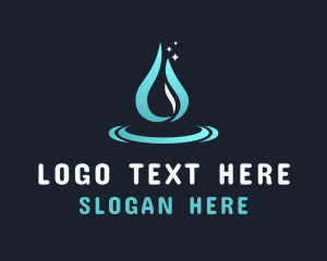 Dry Cleaner - Liquid Water Droplet logo design