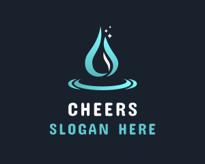 Wash - Liquid Water Droplet logo design