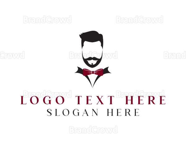 Hipster Gentleman Suit Logo