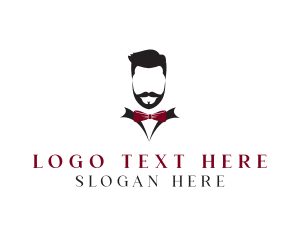 Moustache - Hipster Gentleman Suit logo design