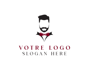 Hipster Gentleman Suit Logo