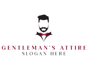 Hipster Gentleman Suit logo design