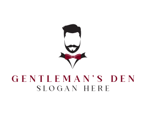 Hipster Gentleman Suit logo design