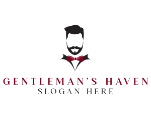 Hipster Gentleman Suit logo design