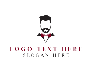 Hipster Gentleman Suit Logo