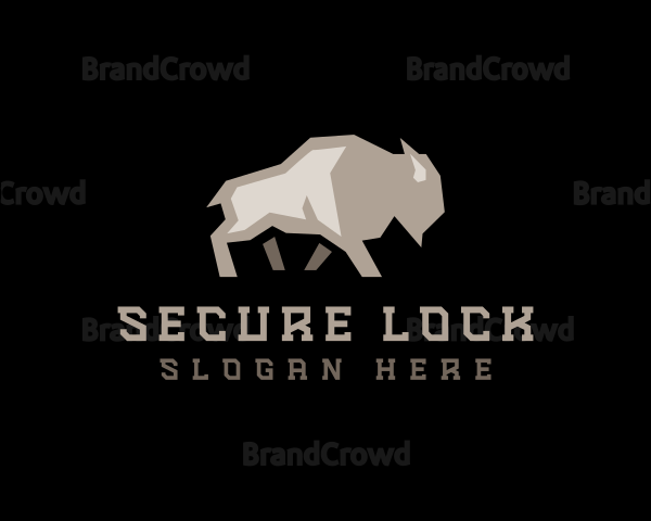 Bison Buffalo Cattle Logo