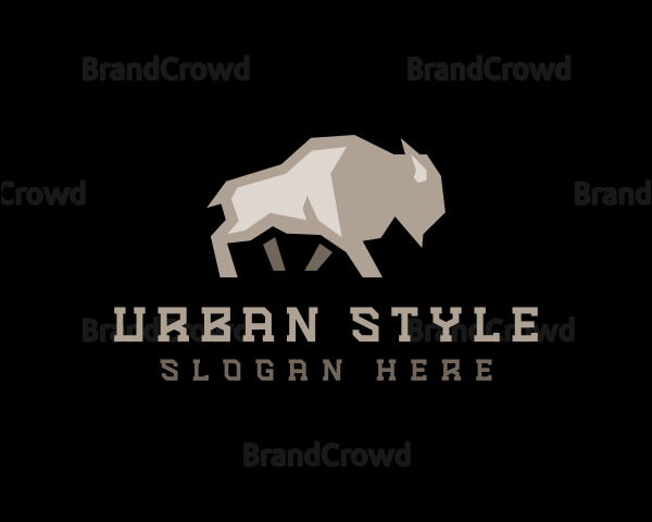 Bison Buffalo Cattle Logo