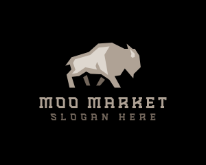 Bison Buffalo Cattle logo design