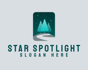 Night Star Tree  logo design