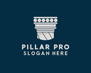 Pillar Foundation Construction logo design