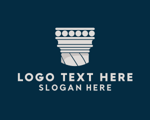 Concrete - Pillar Foundation Construction logo design