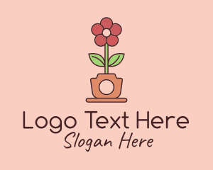 Vlog - Flower Pot Photography logo design