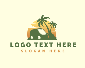 Van - Outdoor Vacation Minivan logo design