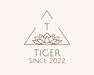 Botanical - Triangle Wellness Lotus logo design