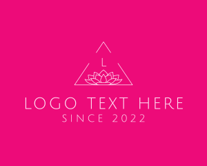 Brown - Triangle Wellness Lotus logo design