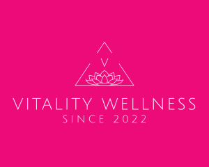 Triangle Wellness Lotus logo design