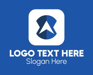 Direction - Blue Navigation Application logo design