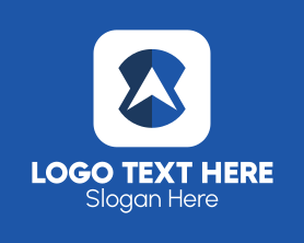 Application - Blue Navigation Application logo design